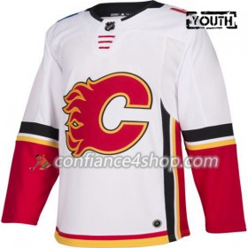 Adidas Maillot de Hockey Calgary Flames Blank Blanc Authentic - Enfant